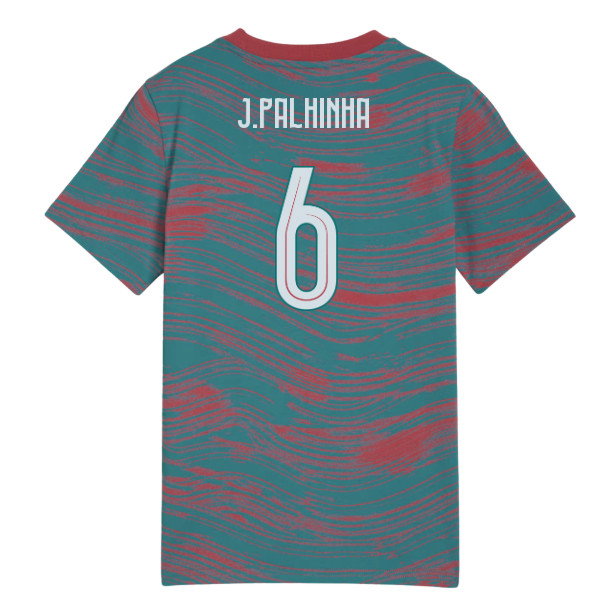 2026-2027 Portugal FtblCulture Tee AOP (Red-Green) - Kids (J.Palhinha 6)-SoccerKits Hub | Buy Soccer Jerseys Online